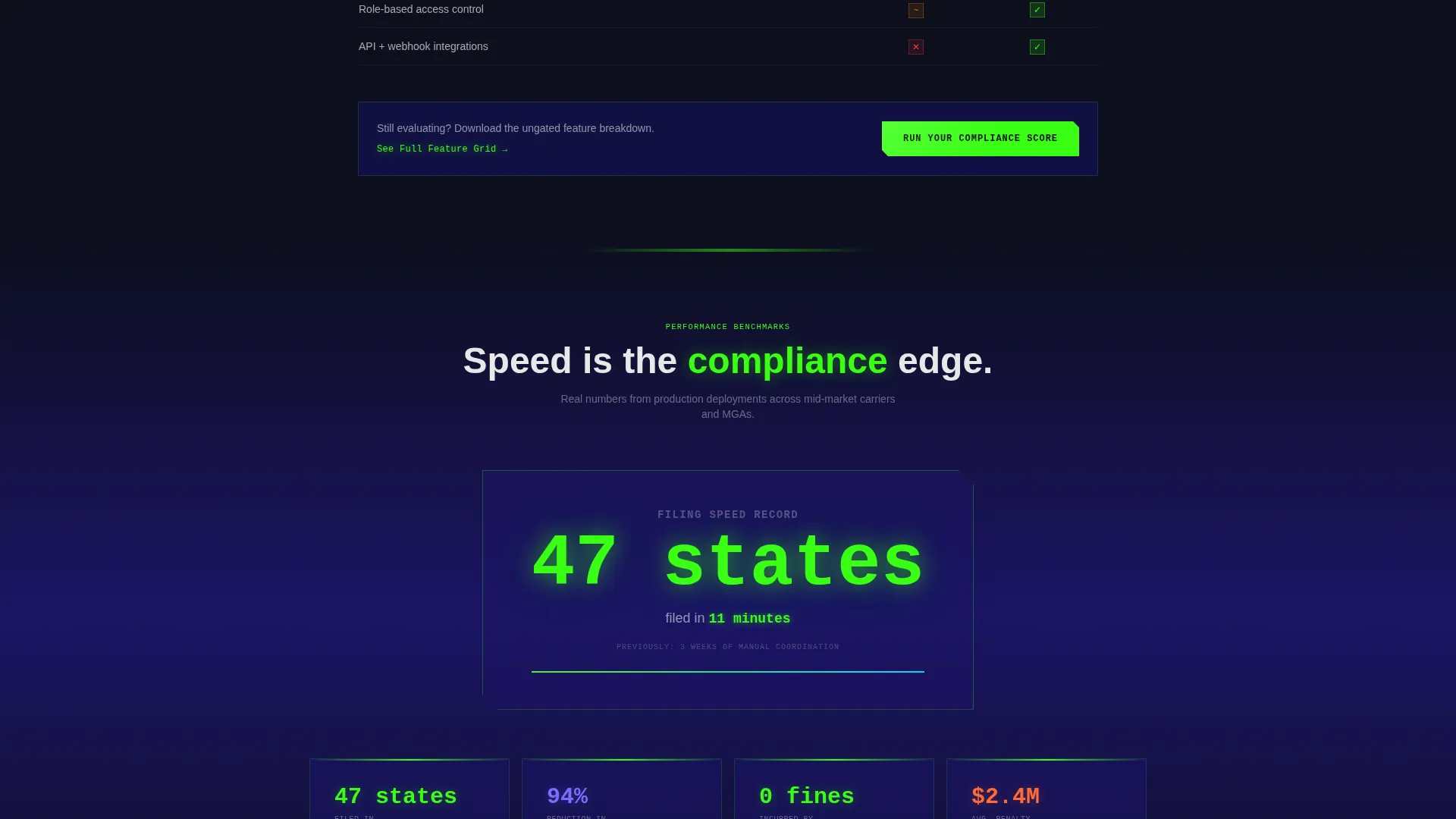 Intelligent Regulatory Landing Page Template