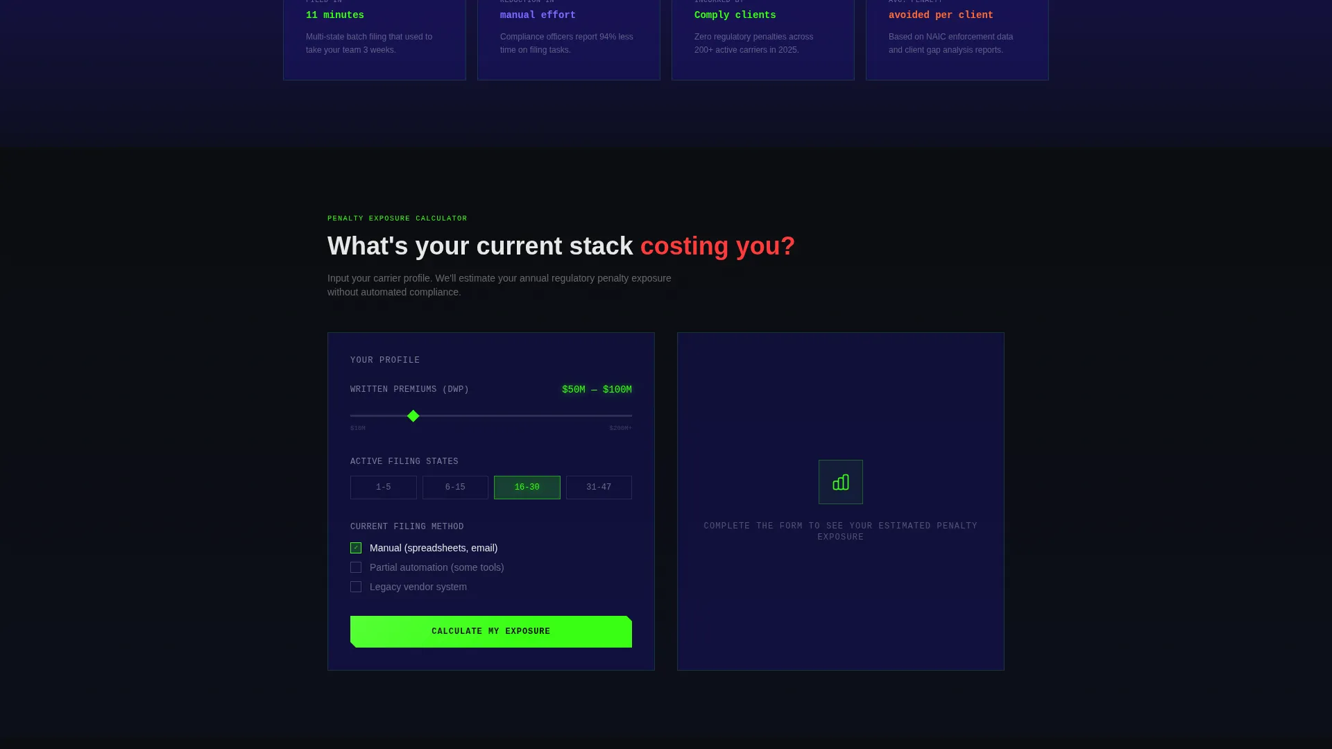 Intelligent Regulatory Landing Page Template