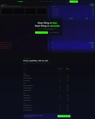 Intelligent Regulatory Landing Page Template