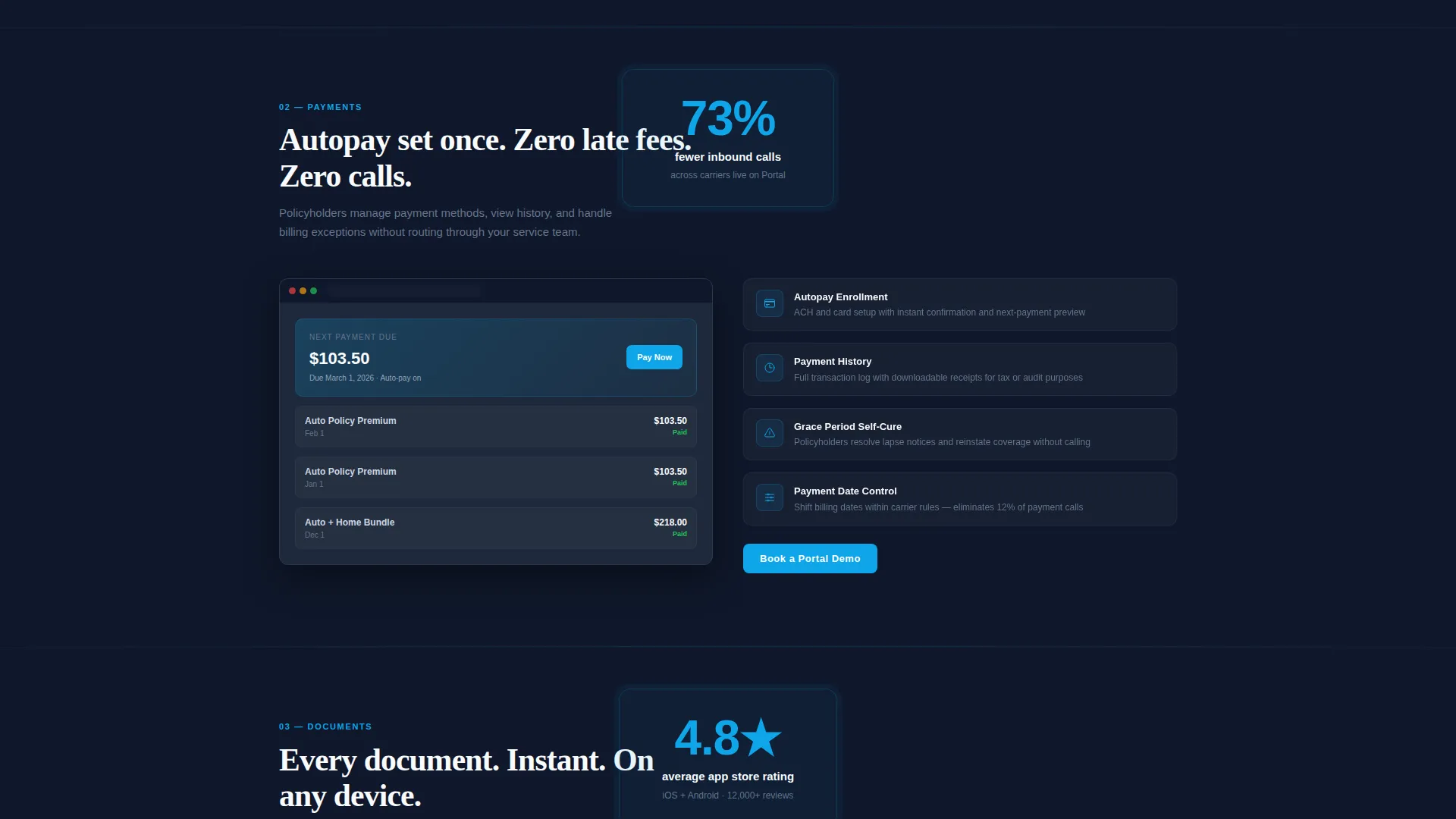 Insurance Customer Portal Landing Page Template