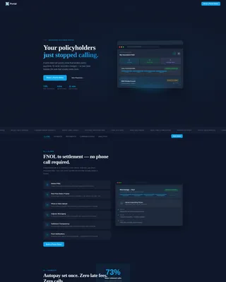 Insurance Customer Portal Landing Page Template