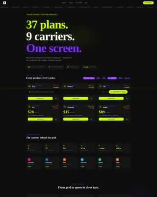 Instant Insurance Comparison Landing Page Template