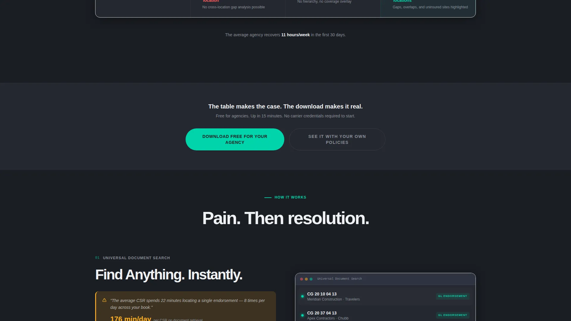 Powerful Insurance Administration Landing Page Template