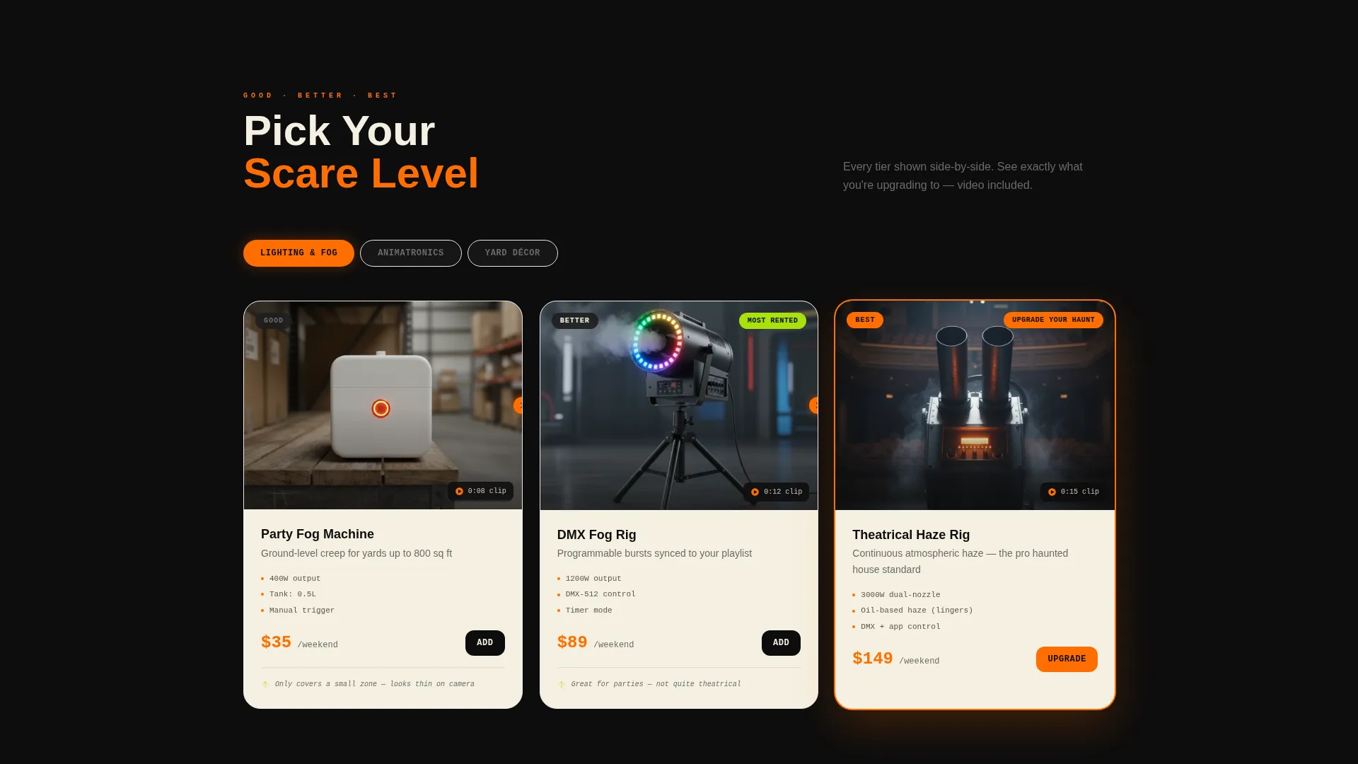Halloween Business Cost Calculator Website Template