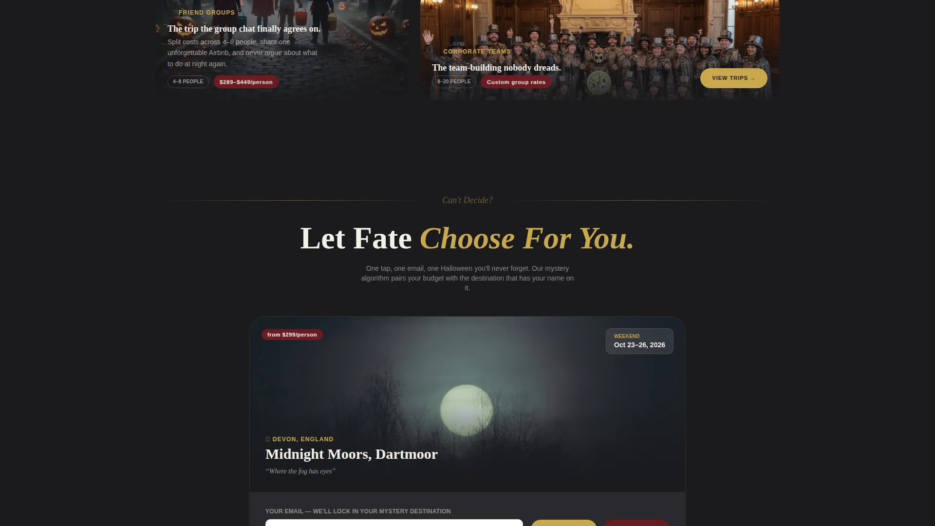 Halloween Travel Landing Page Template