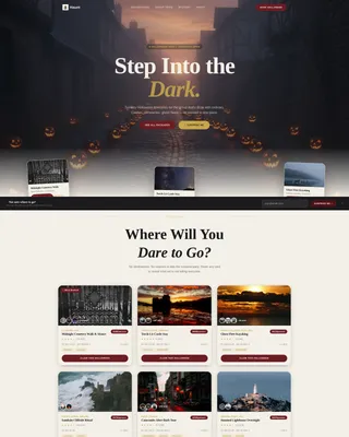 Halloween Travel Landing Page Template