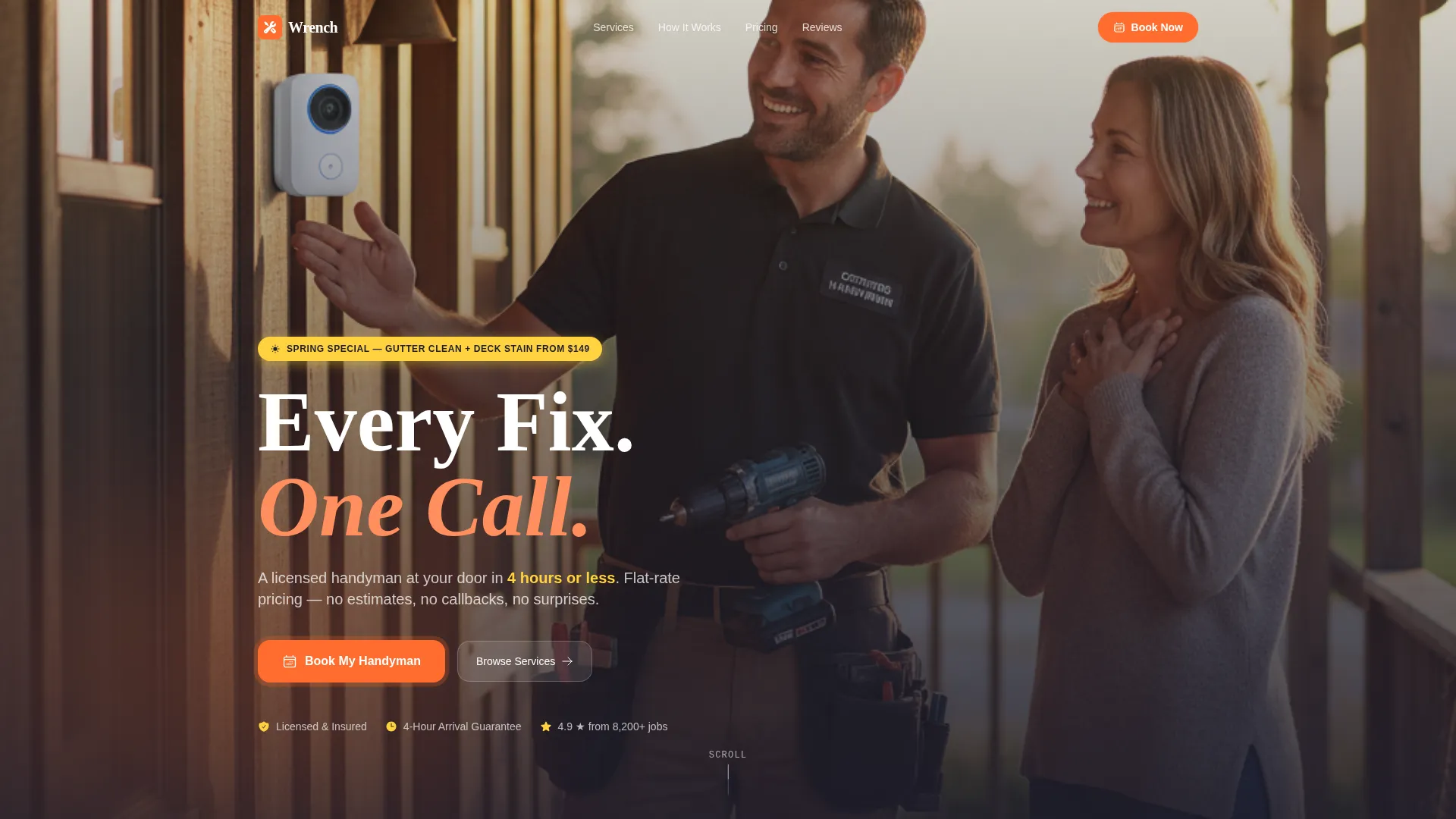 Handyman Franchise Landing Page Template