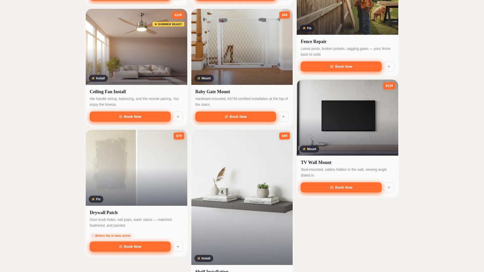 Handyman Franchise Landing Page Template