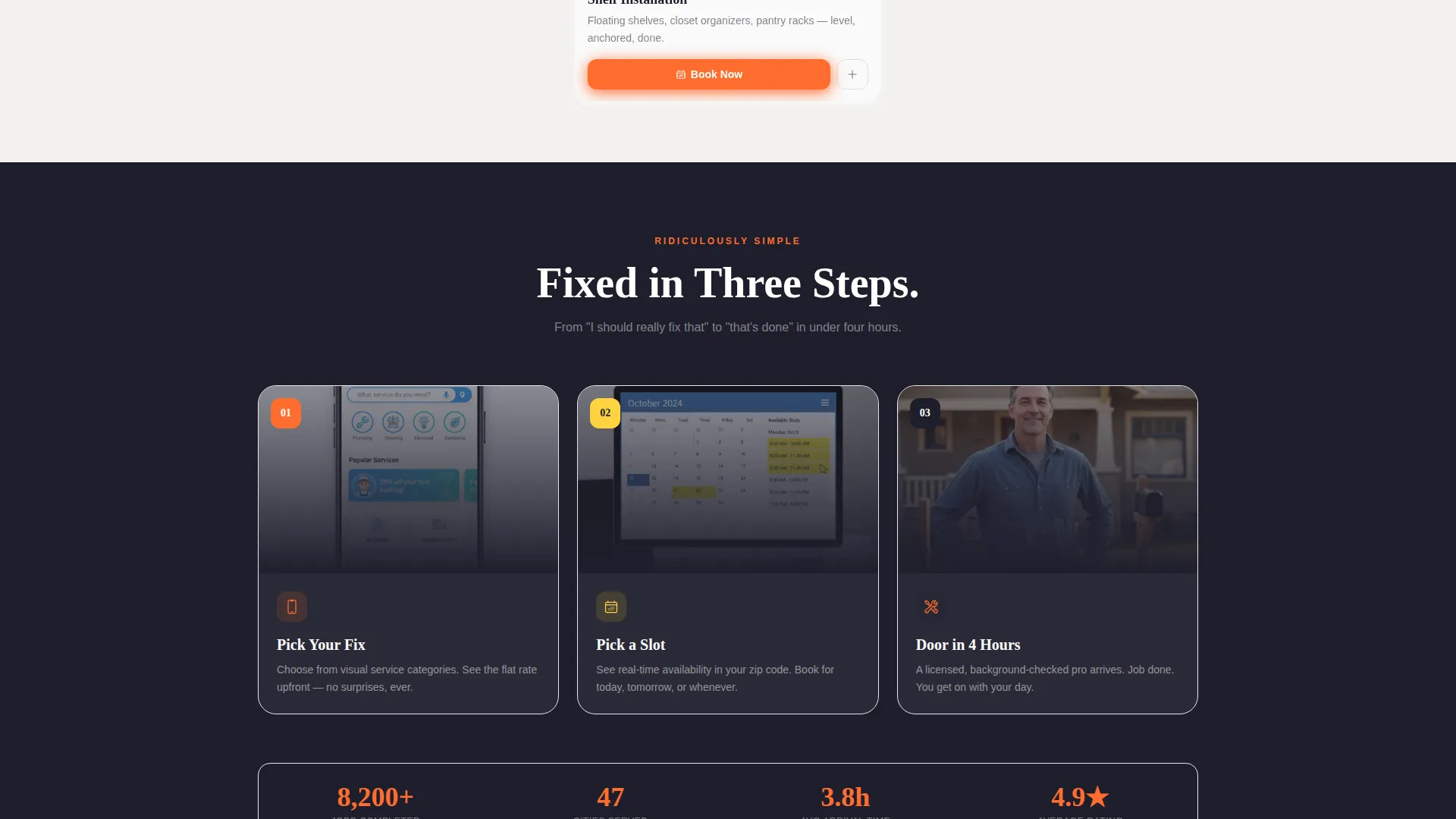 Handyman Franchise Landing Page Template