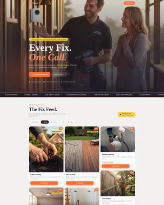 Handyman Franchise Landing Page Template