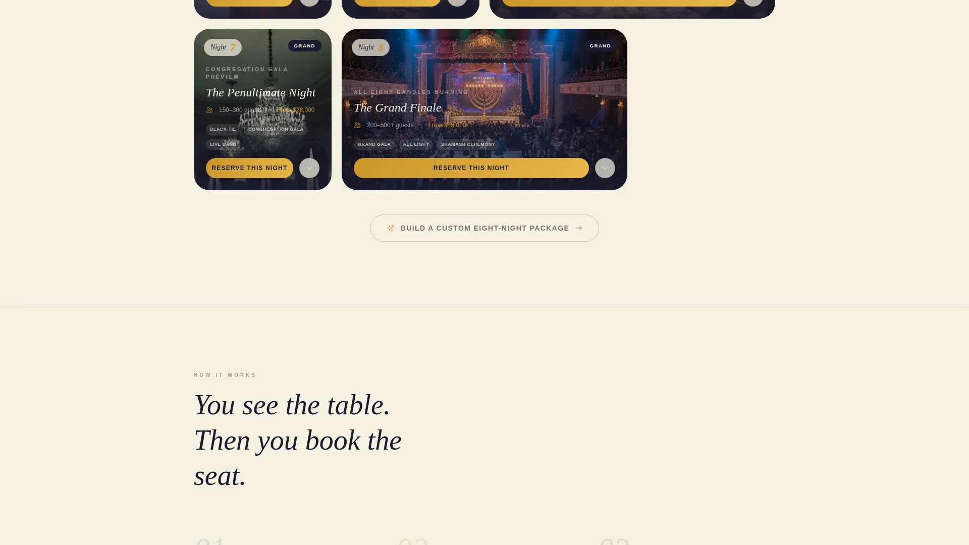 Hanukkah Event Planning Landing Page Template