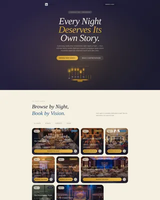 Hanukkah Event Planning Landing Page Template