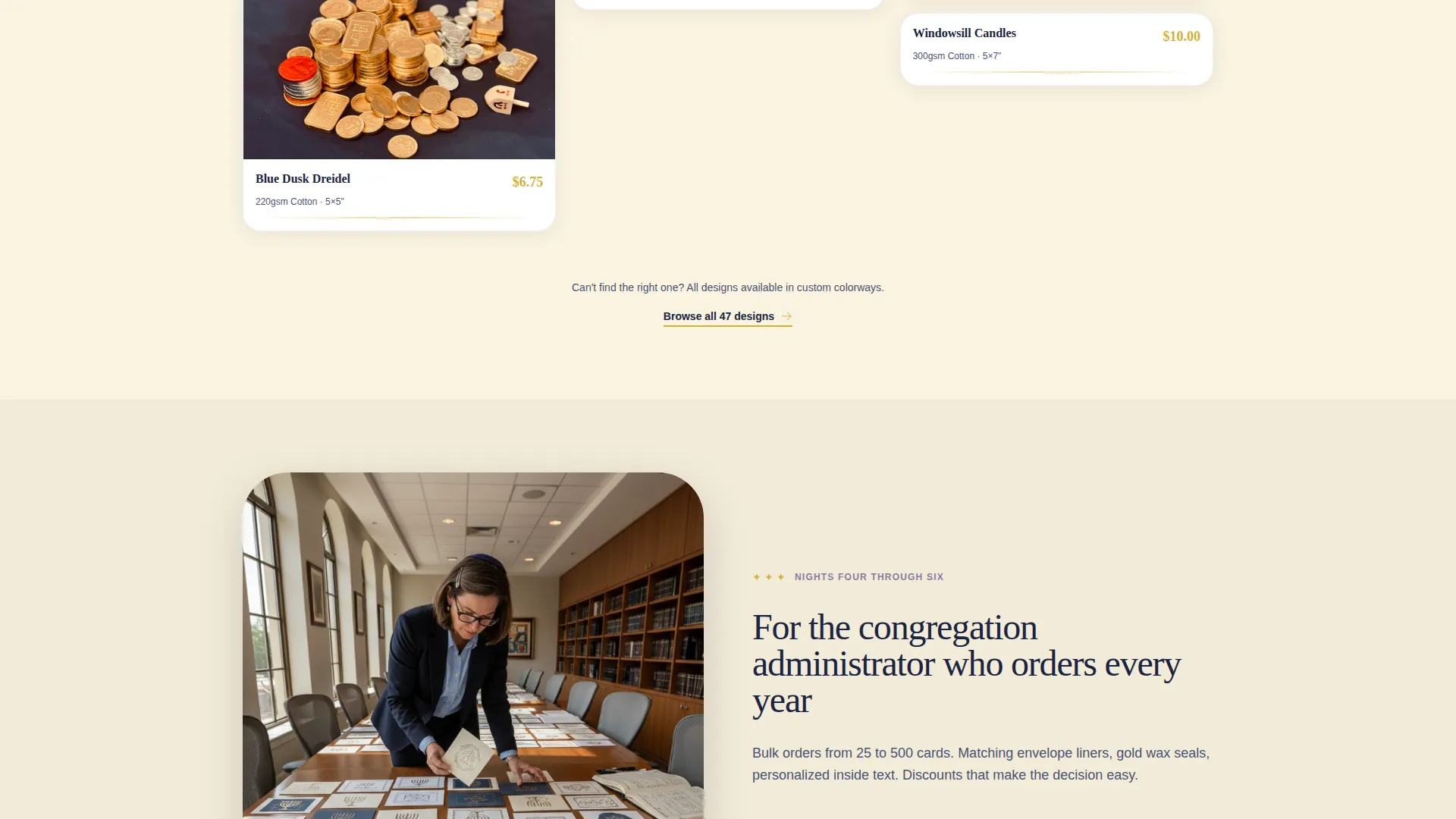Elegant Hanukkah Landing Page Template