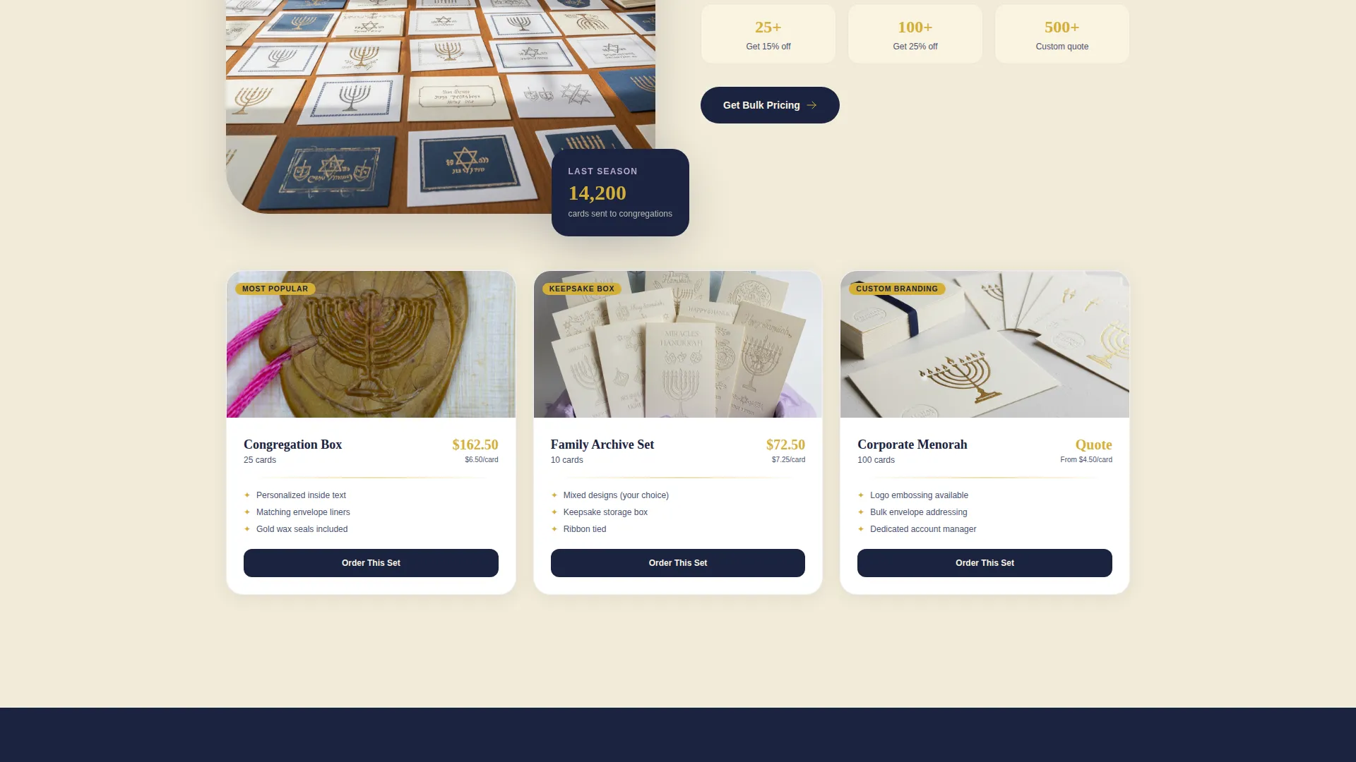 Elegant Hanukkah Landing Page Template