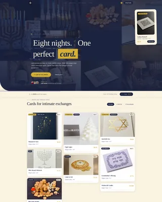 Elegant Hanukkah Landing Page Template