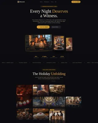 Hanukkah Photography Landing Page Template