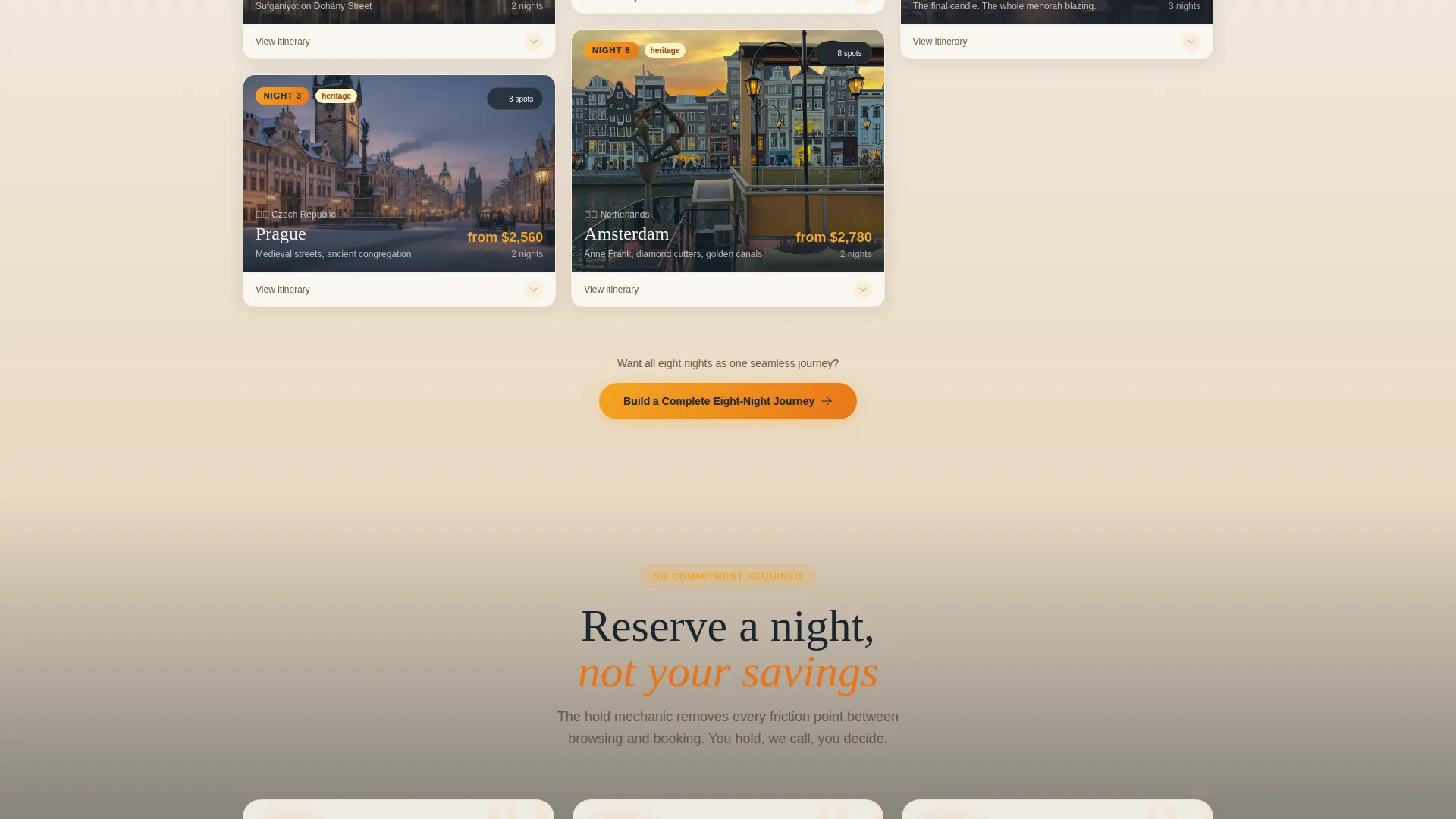 Hanukkah Travel Landing Page Template