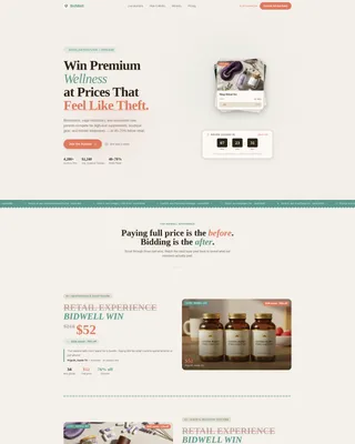 Health & Wellness Auction Landing Page Template