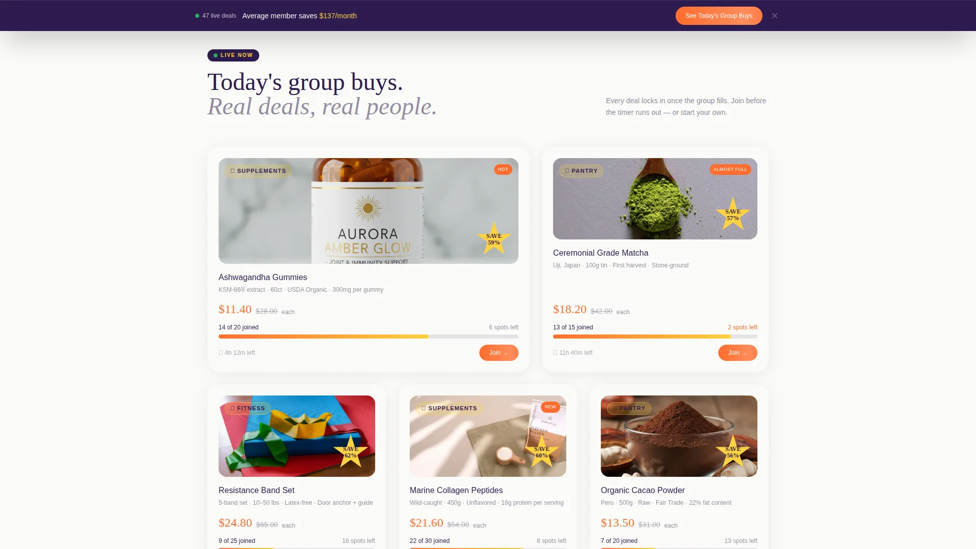 Bold Wellness Group Buying Landing Page Template