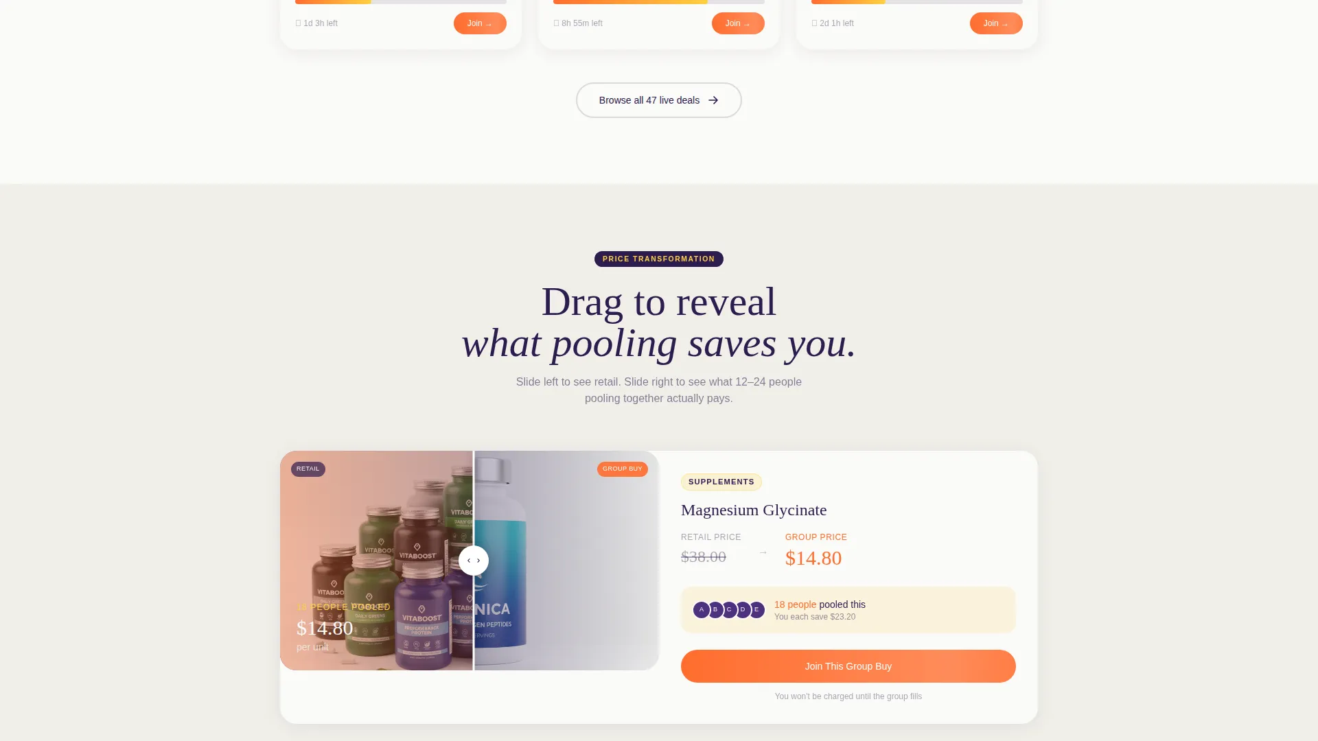 Bold Wellness Group Buying Landing Page Template