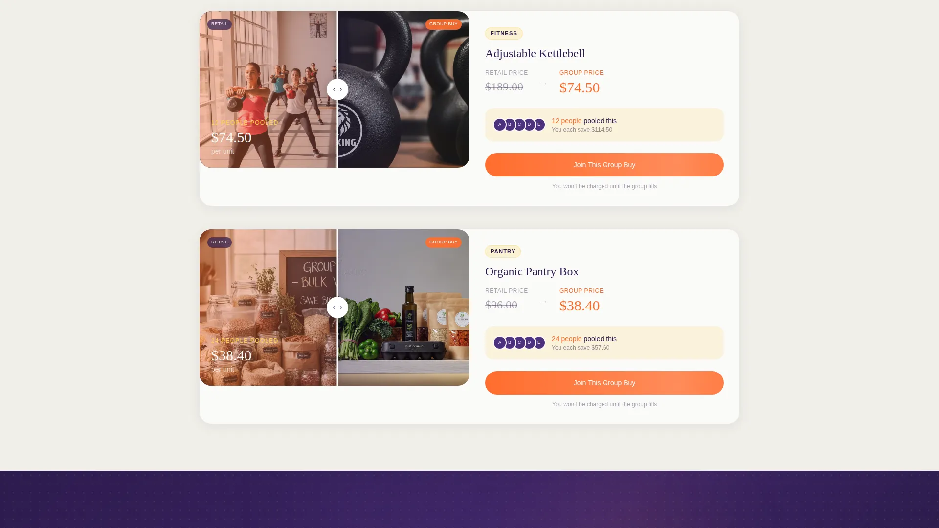 Bold Wellness Group Buying Landing Page Template