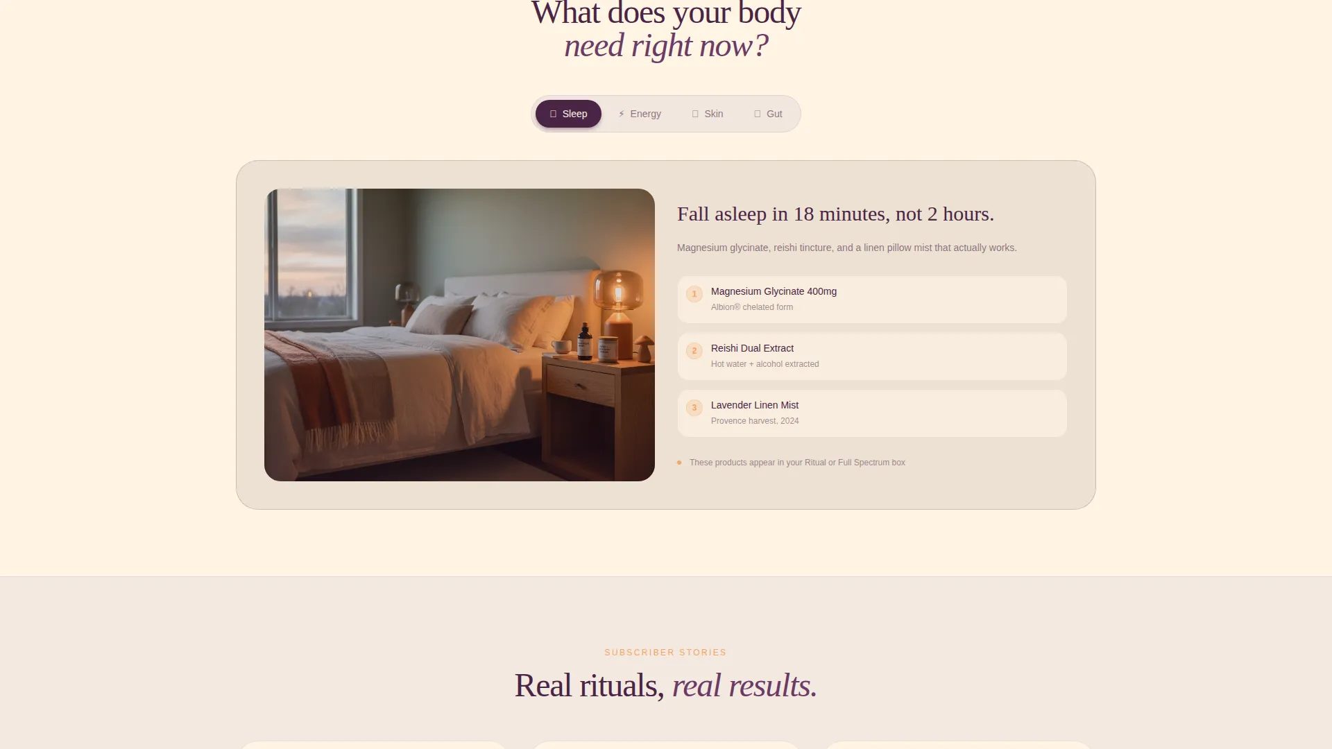 Wellness Subscription Box Landing Page Template