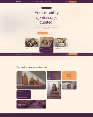 Wellness Subscription Box Landing Page Template