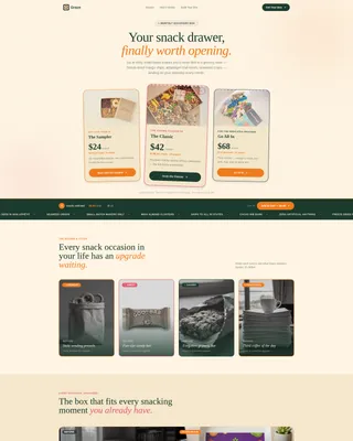 Subscription Box Pricing Website Template