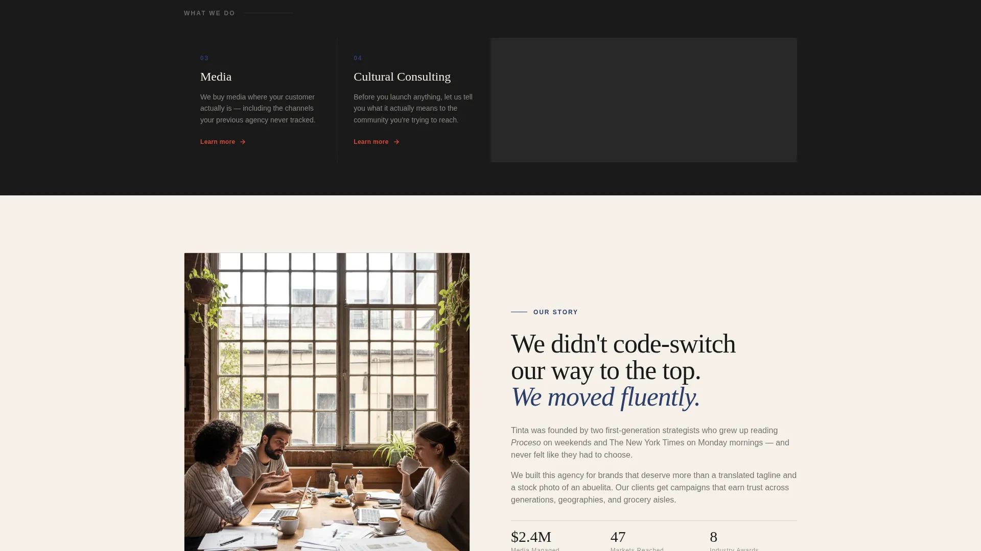 Hispanic-Owned Business Portfolio Website Template