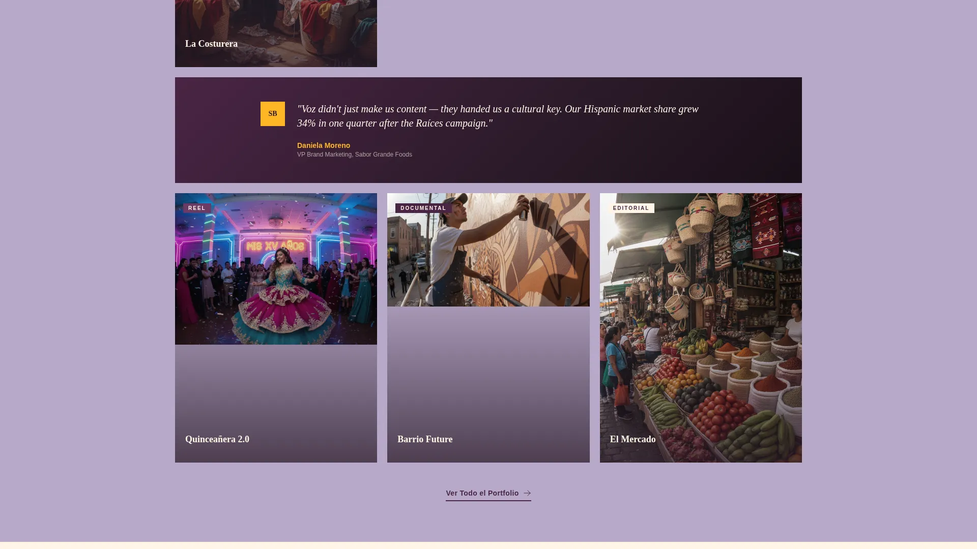 Latino Media Landing Page Template | Neo-Retro Design