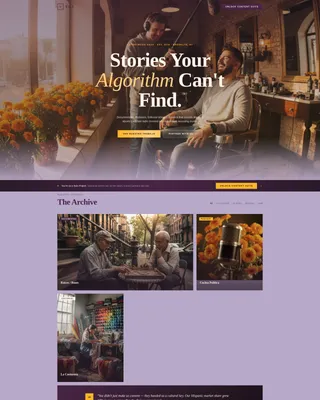 Latino Media Landing Page Template | Neo-Retro Design