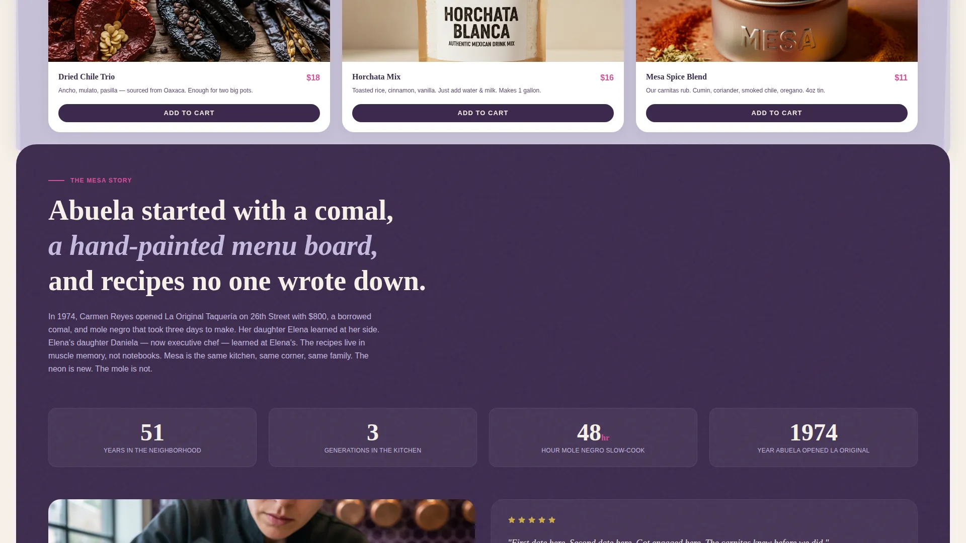 Vibrant Restaurant Landing Page Template