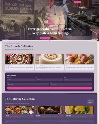 Vibrant Restaurant Landing Page Template