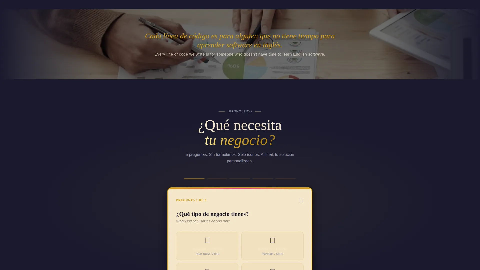 Bilingual Tech Landing Page Template
