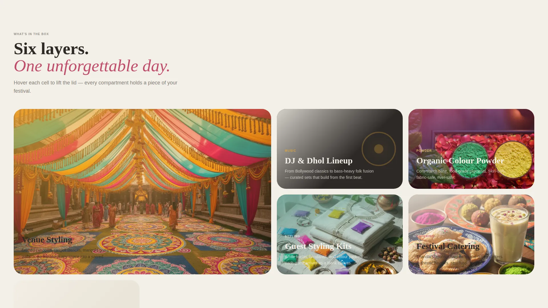 Specialist Holi Business Pricing & Packages Website Template