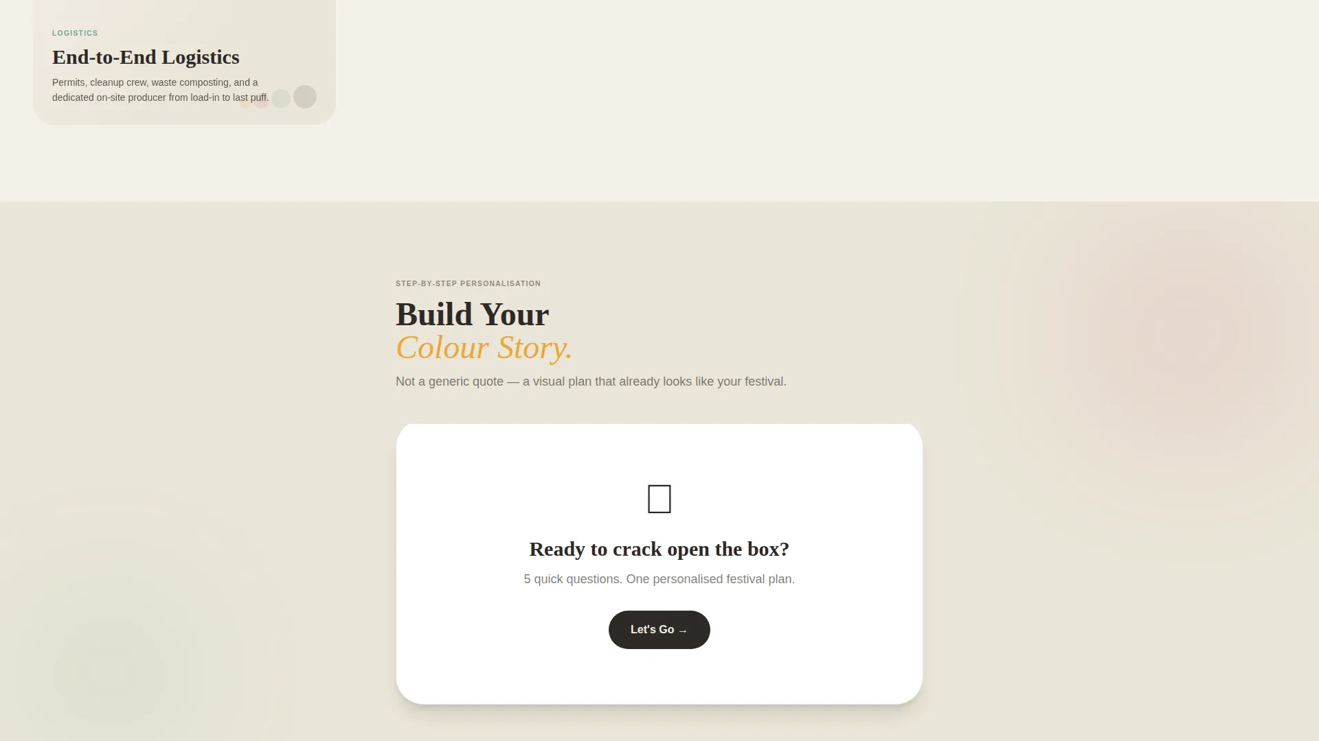 Specialist Holi Business Pricing & Packages Website Template