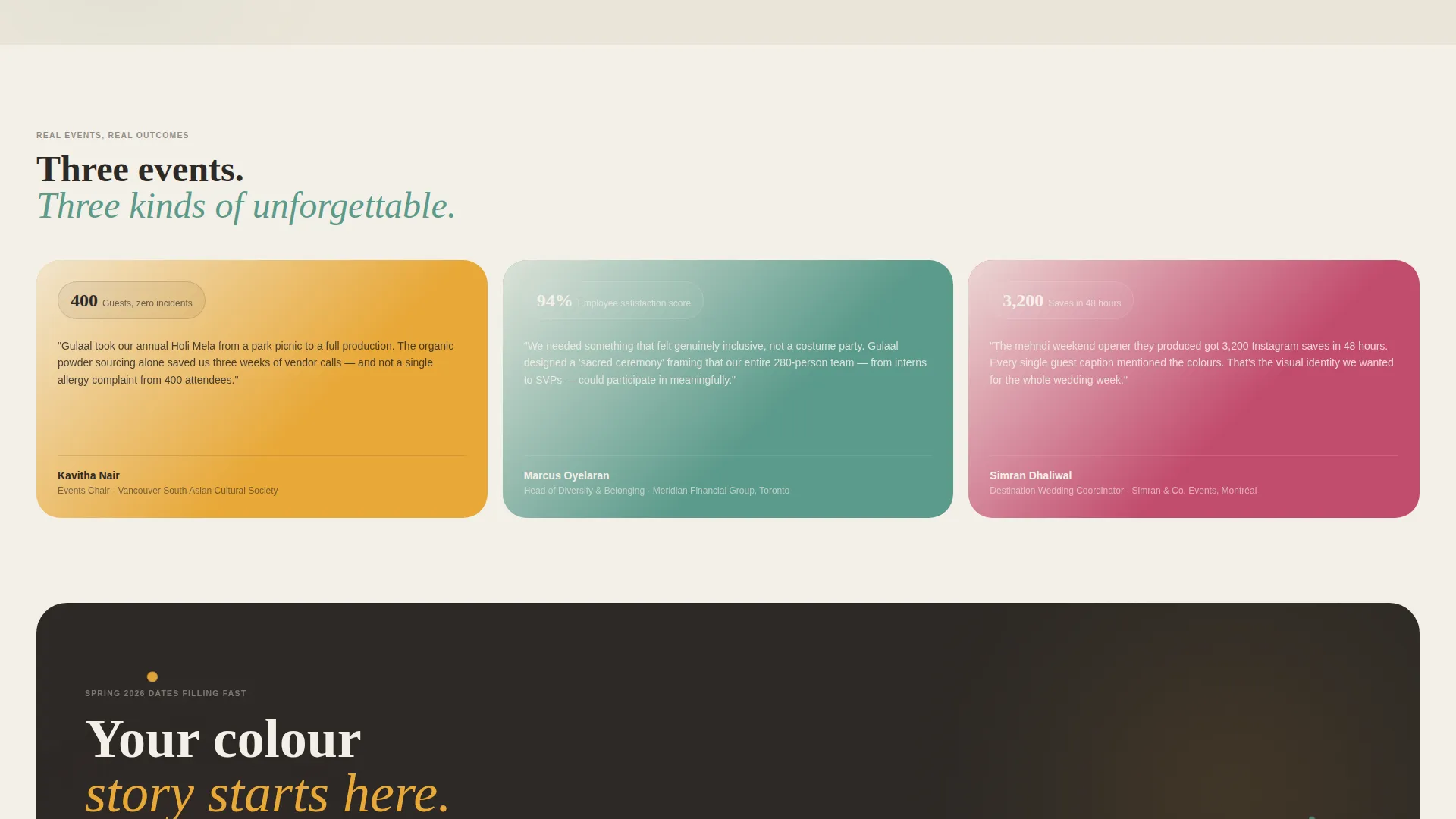 Specialist Holi Business Pricing & Packages Website Template