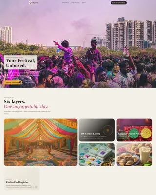 Specialist Holi Business Pricing & Packages Website Template