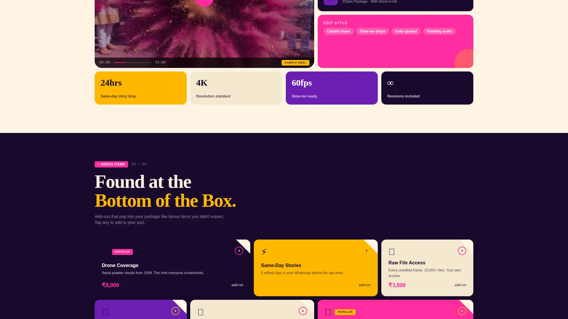 Advanced Holi Business Pricing & Packages Website Template