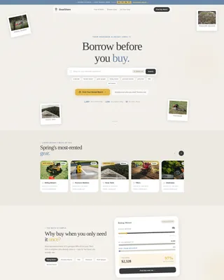Neighborly Equipment Rental Landing Page Template