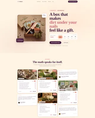 Garden Subscription Box Landing Page Template