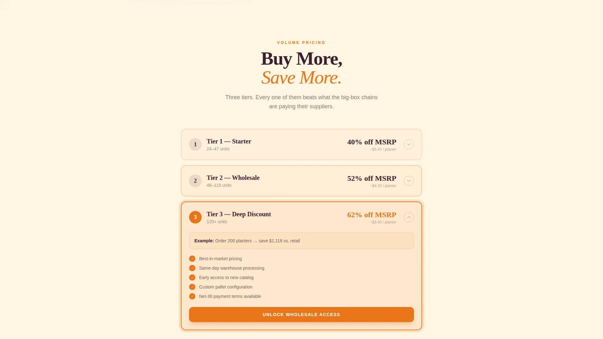 Wholesale Home & Garden Landing Page Template