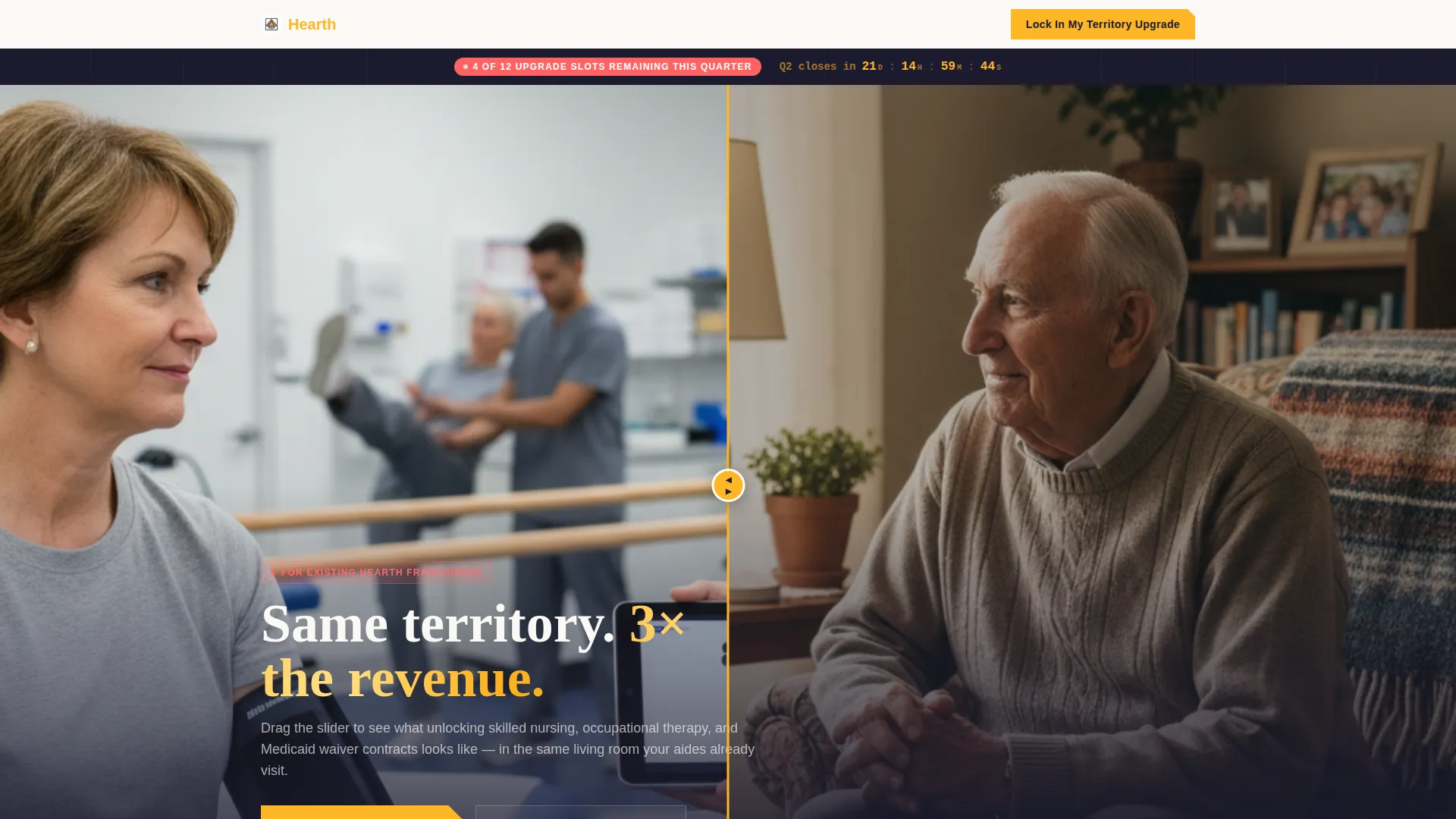 Home Health Franchise Upgrade Landing Page Template