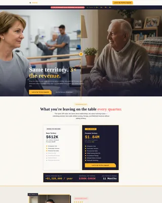 Home Health Franchise Upgrade Landing Page Template