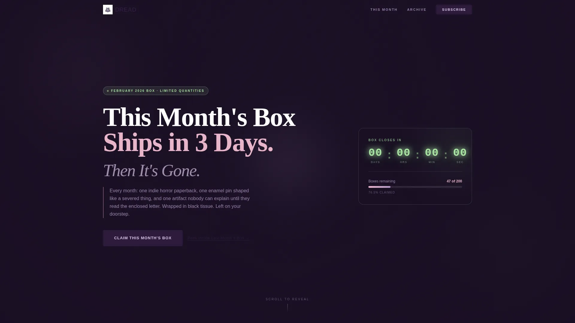 Subscription Box Services Pre-Launch & Coming Soon Website Template