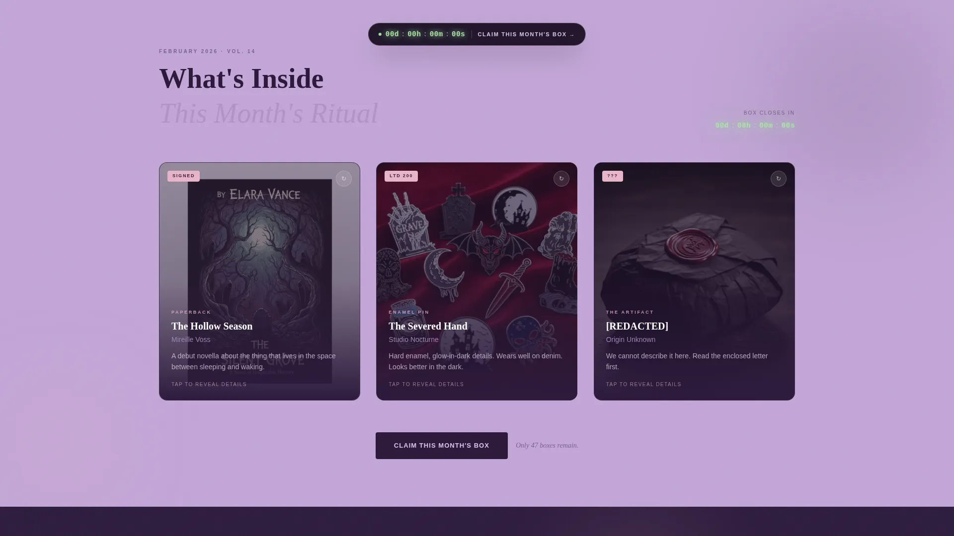 Subscription Box Services Pre-Launch & Coming Soon Website Template