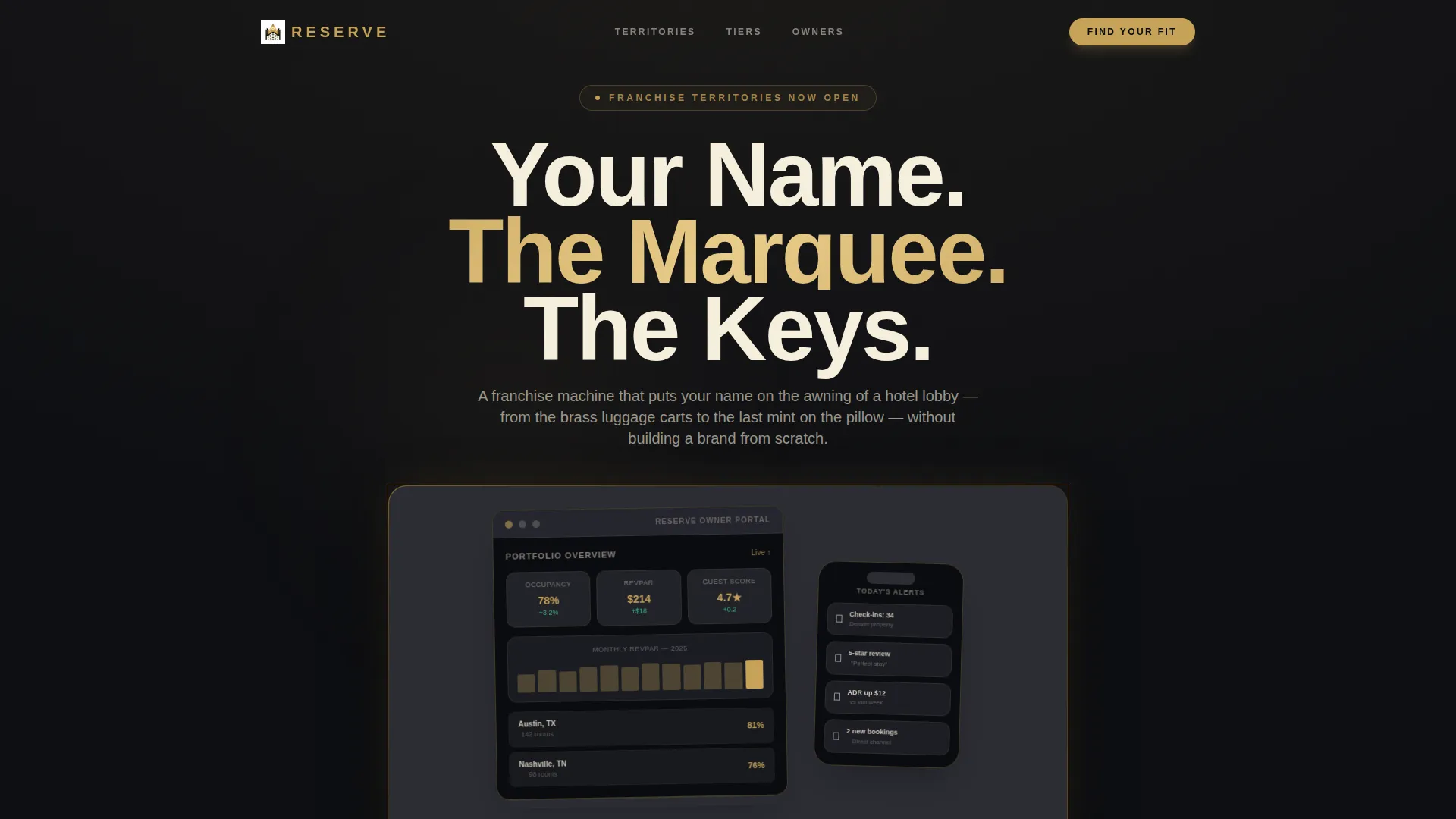 Hotel Franchise Landing Page Template