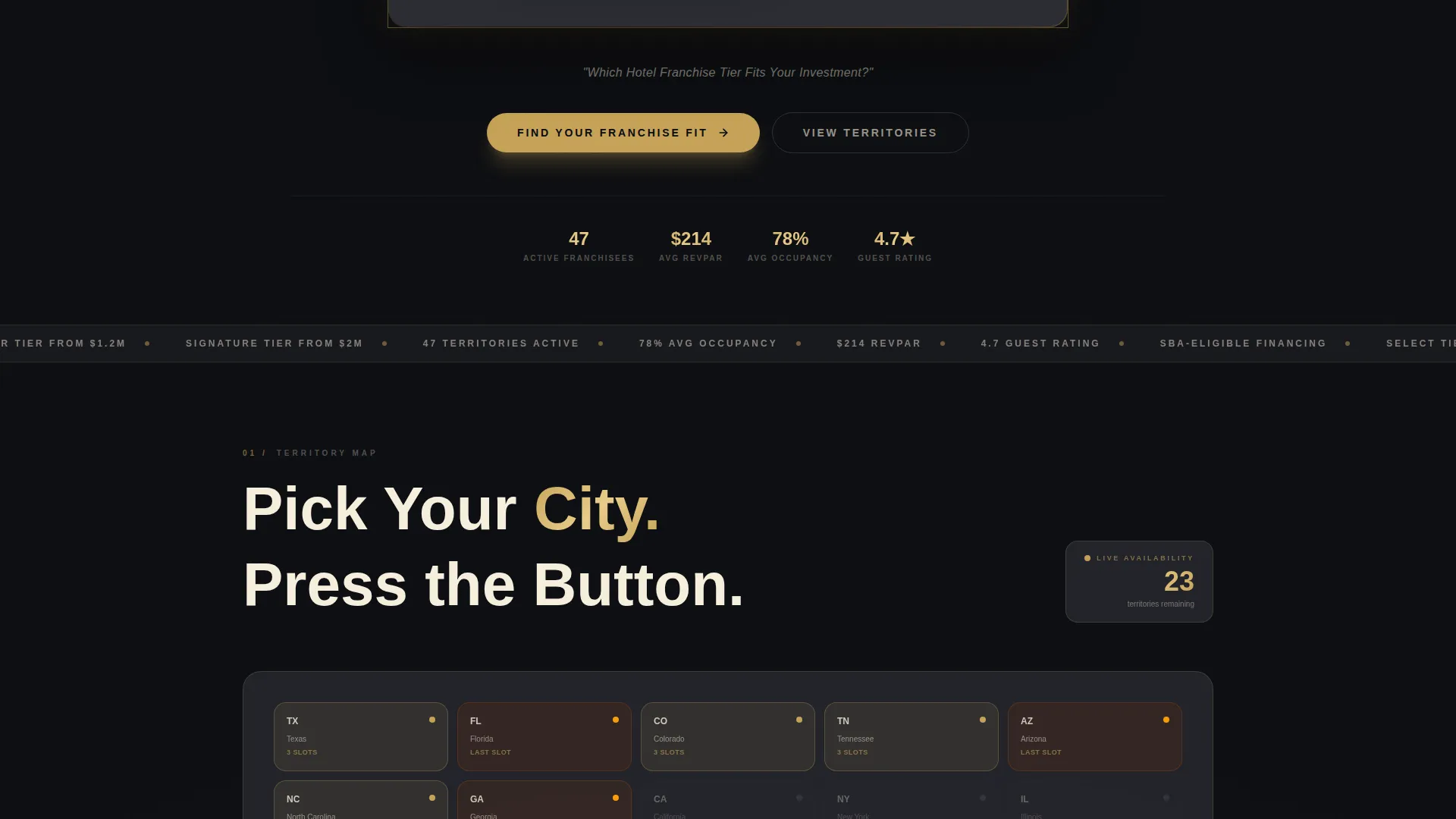 Hotel Franchise Landing Page Template
