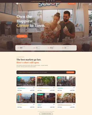 Frozen Yogurt Franchise Landing Page Template