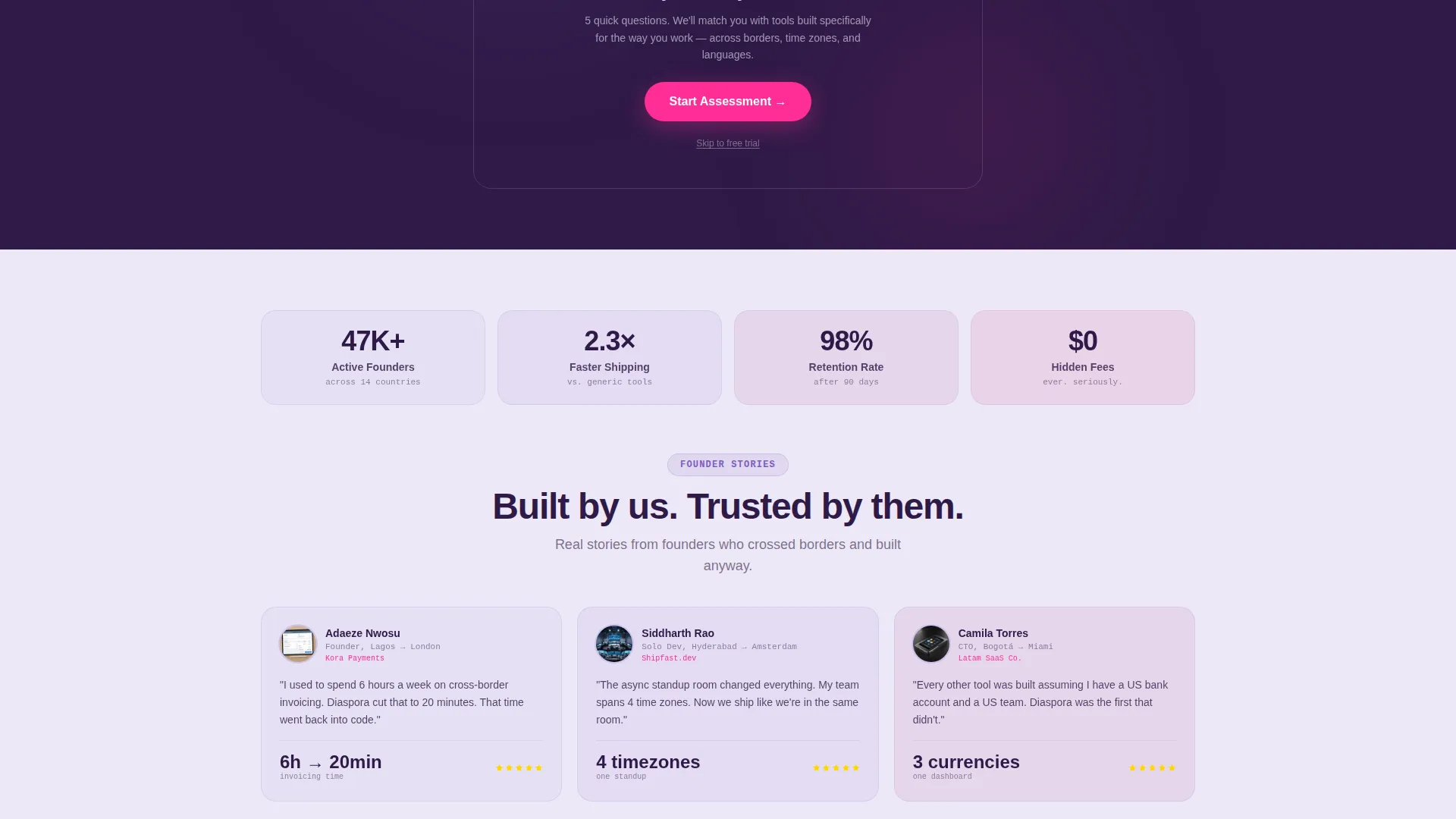 Specialist Immigrant-Owned Business Professional Website Template